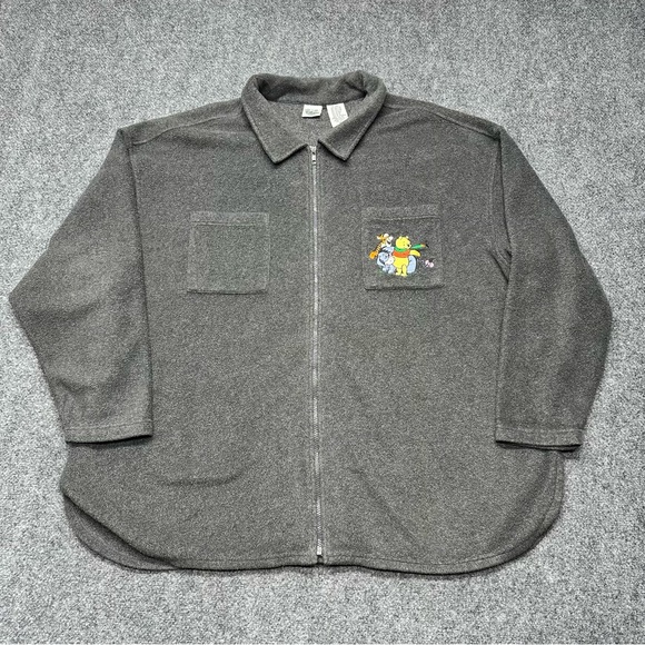 Vintage Disney Catalog Winnie The Pooh Full Zip Fleece Jacket - Picture 1 of 13